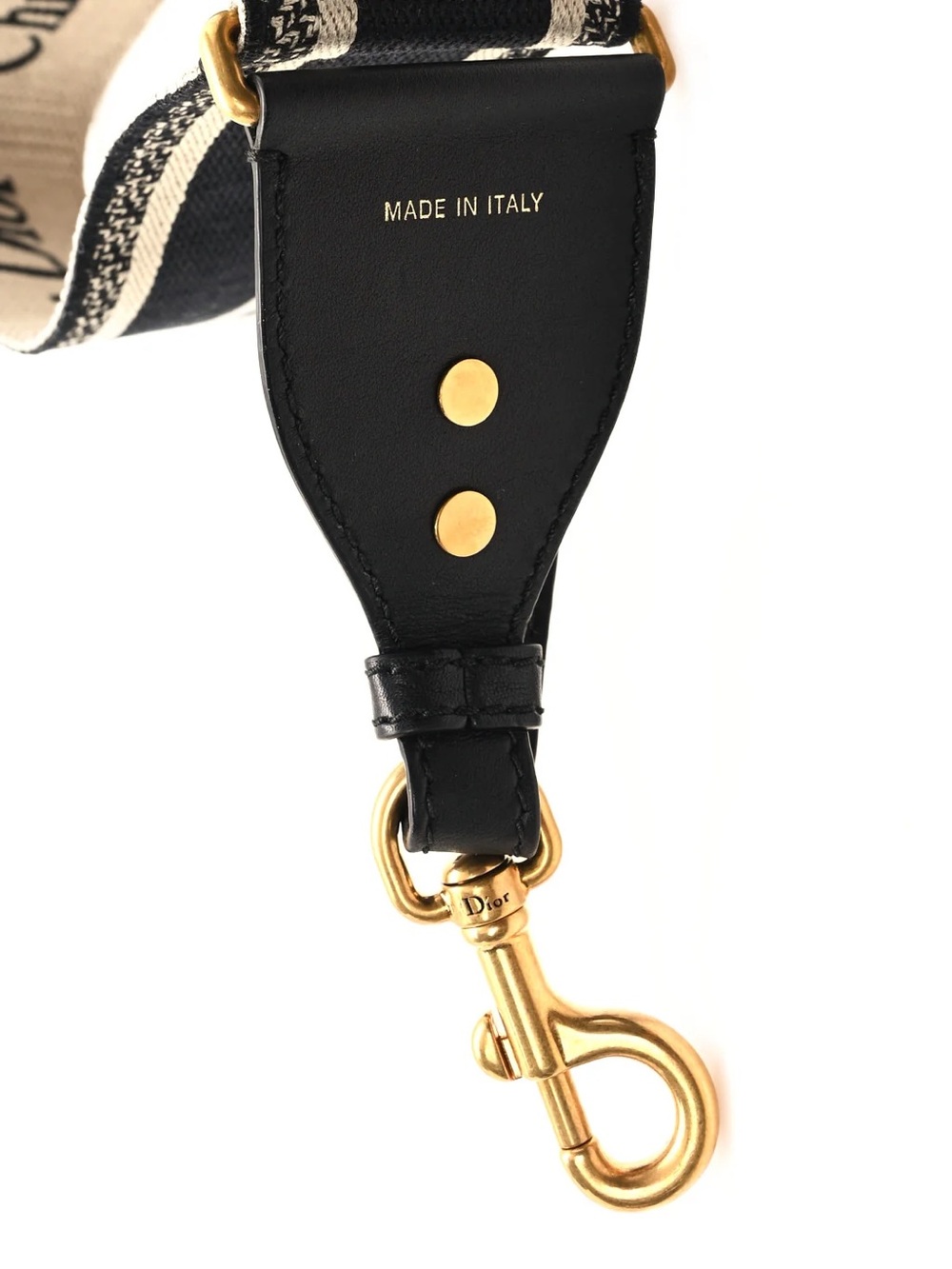 Christian Dior Canvas Embroidered Shoulder Strap Black - Picture 3 of 3
